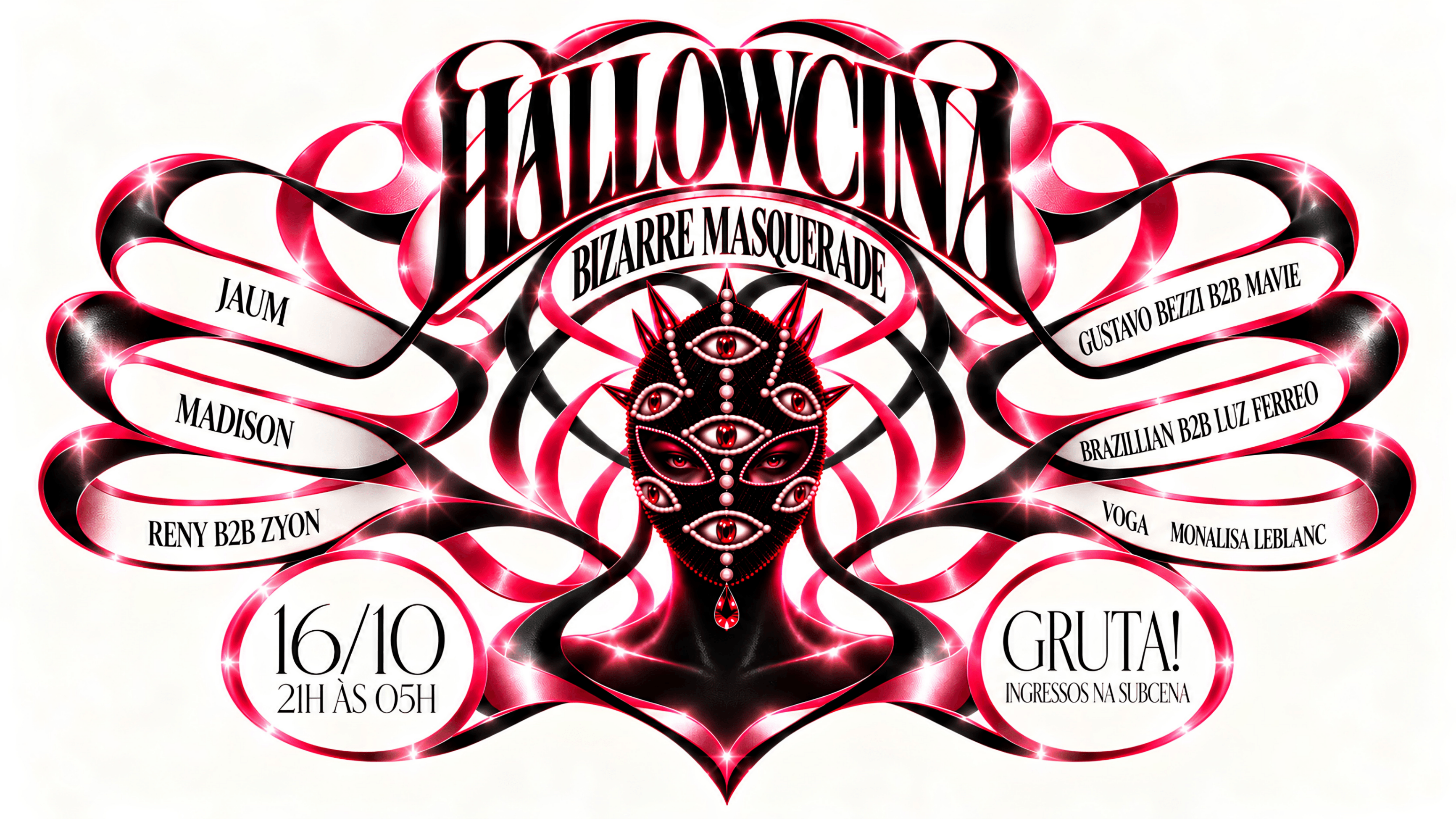 cartaz de HALLOWCINA na GRUTA!